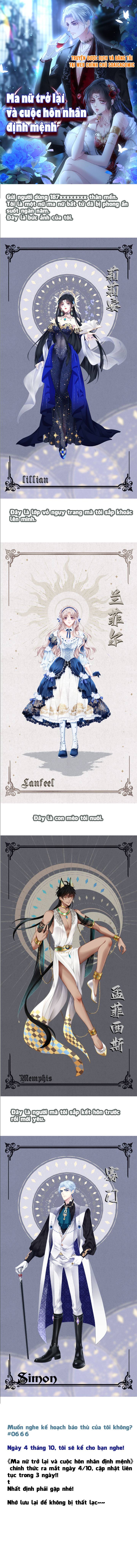 Ma Nữ Trở Lại Và Cuộc Hôn Nhân Định Mệnh - Chap 0 - Trang 1