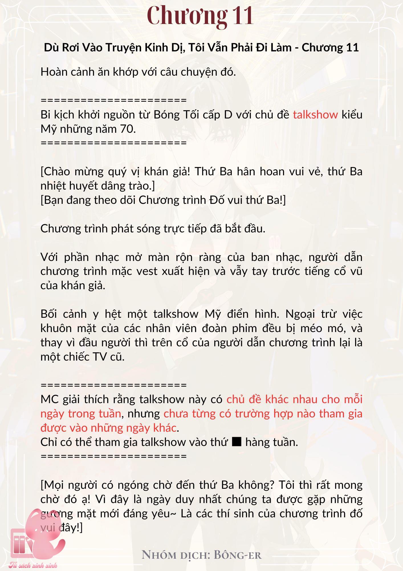 [Novel] Dù Rơi Vào Truyện Kinh Dị, Tôi Vẫn Phải Đi Làm - Chap 11 - Trang 2