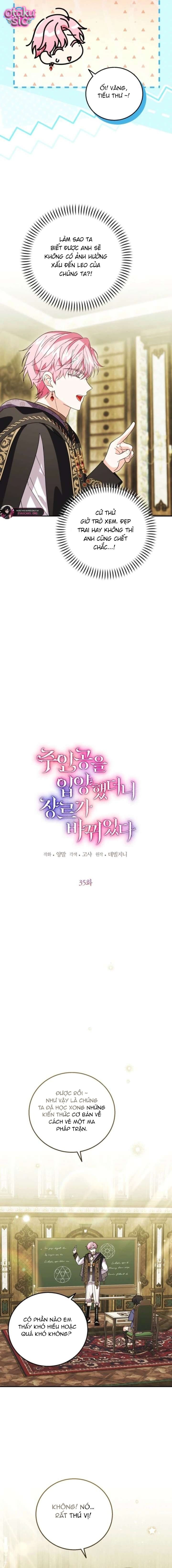 Tôi đã nhận nuội nam chính và thể loại câu chuyện đã thay đổi - Chap 35 - Trang 3