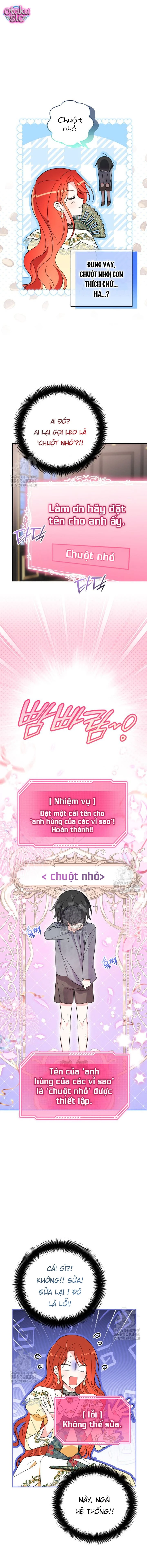 Tôi đã nhận nuội nam chính và thể loại câu chuyện đã thay đổi - Chap 4 - Trang 5