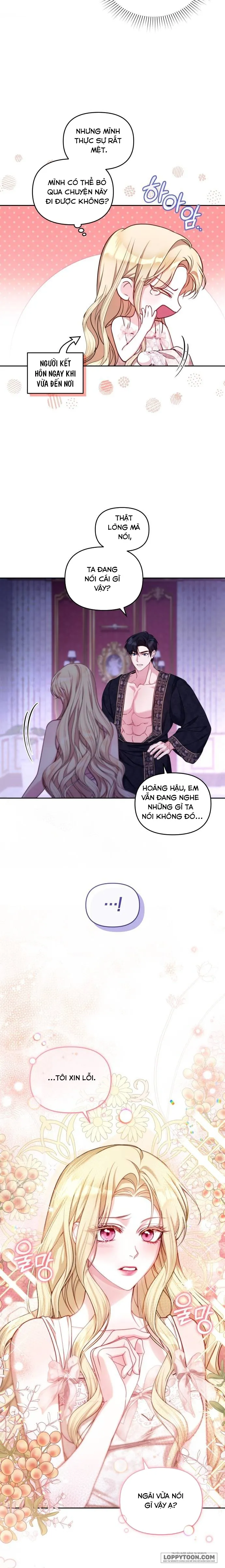 Tôi Đã Trải Qua Đêm Đầu Tiên Dù Chỉ Là Hoàng Hậu Thay Thế - Chap 2 - Trang 4